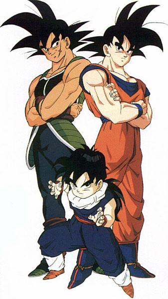 san goku,son pére et san gohan